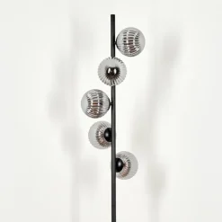 Lampadaire - Verre Remaisnil Noir, 5 lumières
