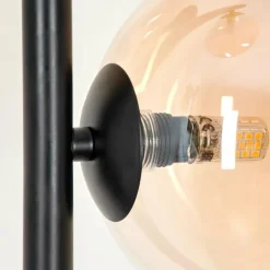 Lampadaire - Verre Remaisnil Noir, 3 lumières