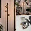 Lampadaire - Verre Remaisnil Noir, 3 lumières