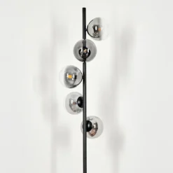 Lampadaire - Verre Remaisnil Clair, Fumé, 5 lumières