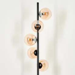Lampadaire - Verre Remaisnil Ambre, 5 lumières