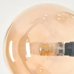 Lampadaire - Verre Remaisnil Ambre, 6 lumières