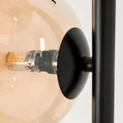 Lampadaire - Verre Remaisnil Ambre, 6 lumières