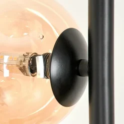 Lampadaire - Verre Remaisnil Ambre, 6 lumières