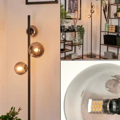 Lampadaire - Verre Remaisnil Fumé, 3 lumières