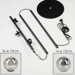 Lampadaire - Verre Remaisnil Fumé, 3 lumières