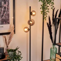 Lampadaire - Verre Remaisnil Fumé, 3 lumières