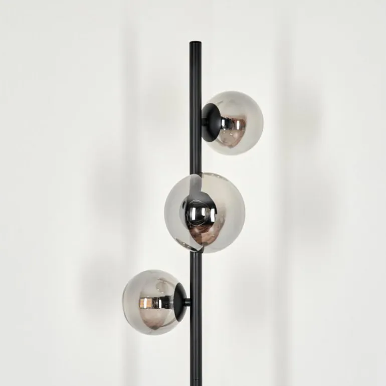 Lampadaire - Verre Remaisnil Fumé, 3 lumières