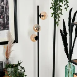 Lampadaire - Verre Remaisnil Ambre, 3 lumières
