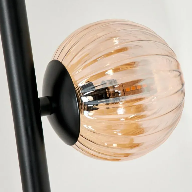 Lampadaire - Verre Remaisnil Ambre, 3 lumières