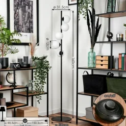 Lampadaire - Verre Remaisnil Blanc, 5 lumières