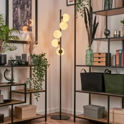 Lampadaire - Verre Remaisnil Blanc, 5 lumières