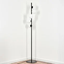 Lampadaire - Verre Remaisnil Blanc, 5 lumières