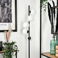 Lampadaire - Verre Remaisnil Blanc, 5 lumières