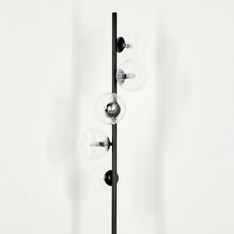 Lampadaire - Verre Remaisnil Clair, 5 lumières