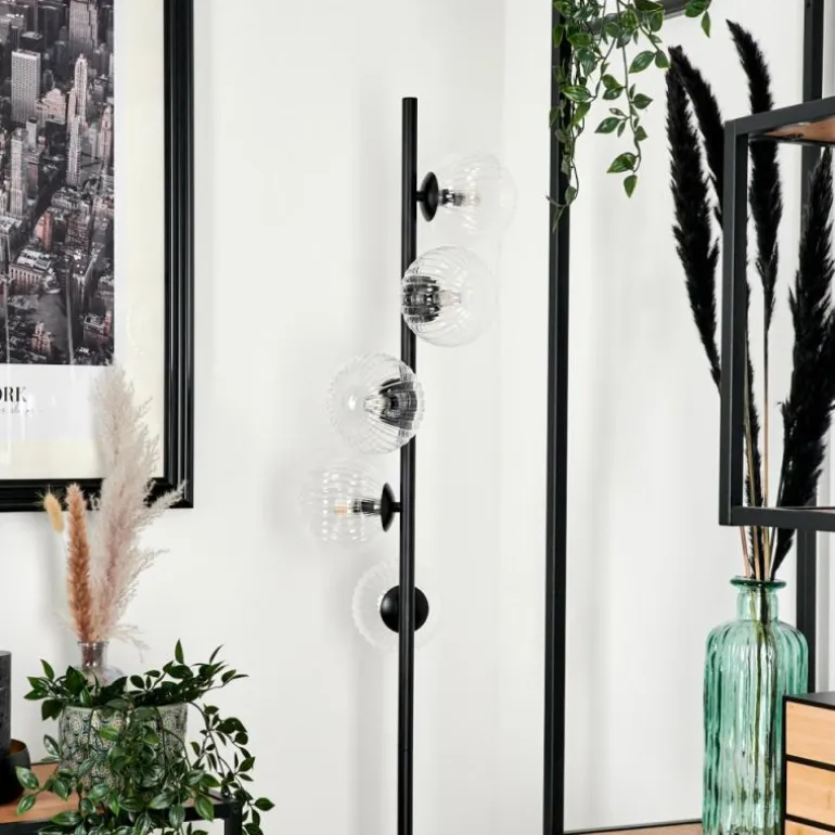 Lampadaire - Verre Remaisnil Clair, 5 lumières
