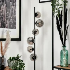 Lampadaire - Verre Remaisnil Fumé, 6 lumières