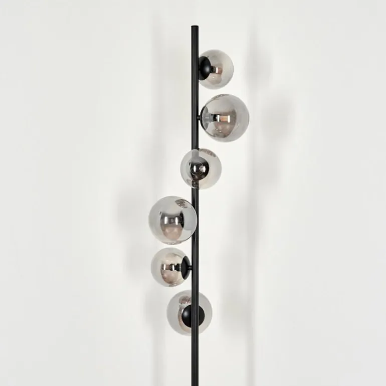 Lampadaire - Verre Remaisnil Fumé, 6 lumières