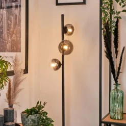 Lampadaire - Verre Remaisnil Clair, Fumé, 3 lumières