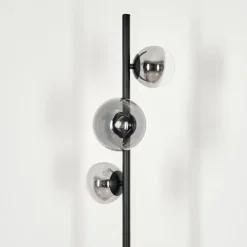 Lampadaire - Verre Remaisnil Clair, Fumé, 3 lumières