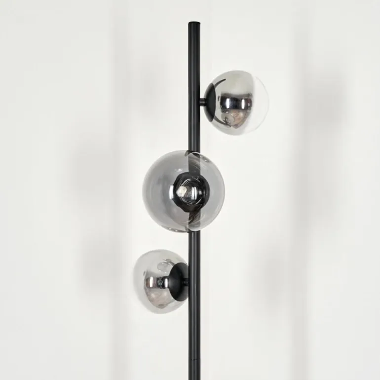 Lampadaire - Verre Remaisnil Clair, Fumé, 3 lumières