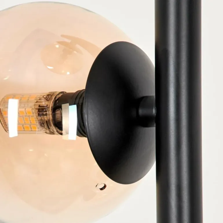 Lampadaire - Verre Remaisnil Ambre, Fumé, 3 lumières