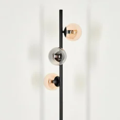 Lampadaire - Verre Remaisnil Ambre, Fumé, 3 lumières