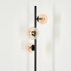 Lampadaire - Verre Remaisnil Ambre, 3 lumières