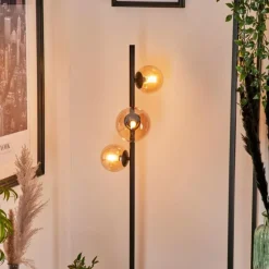 Lampadaire - Verre Remaisnil Ambre, 3 lumières