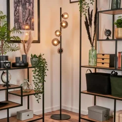 Lampadaire - Verre Remaisnil Fumé, 5 lumières