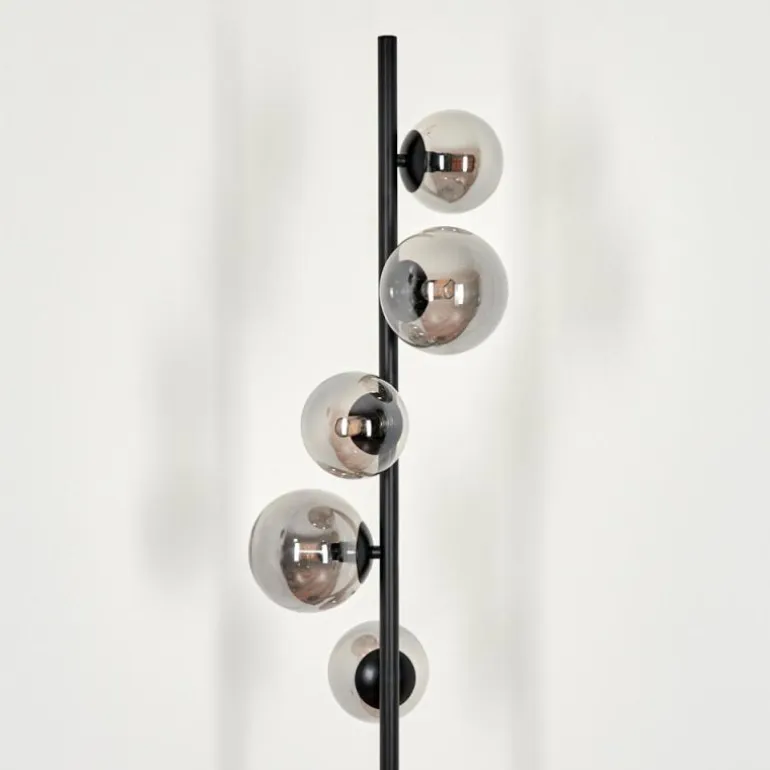 Lampadaire - Verre Remaisnil Fumé, 5 lumières