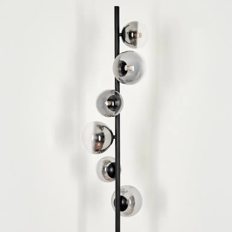 Lampadaire - Verre Remaisnil Clair, Fumé, 6 lumières