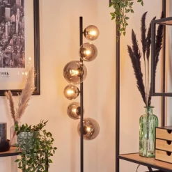 Lampadaire - Verre Remaisnil Fumé, 6 lumières