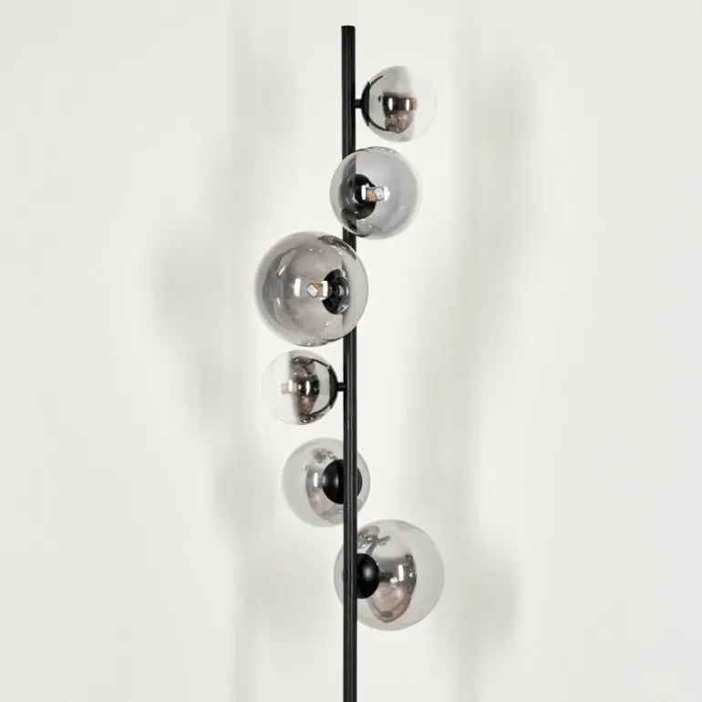 Lampadaire - Verre Remaisnil Clair, Fumé, 6 lumières