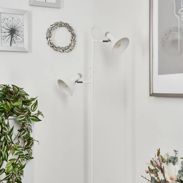 Lampadaire Vouzy Blanc, 2 lumières