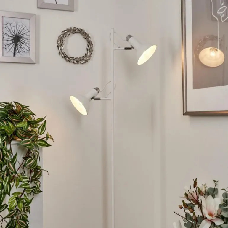 Lampadaire Vouzy Blanc, 2 lumières