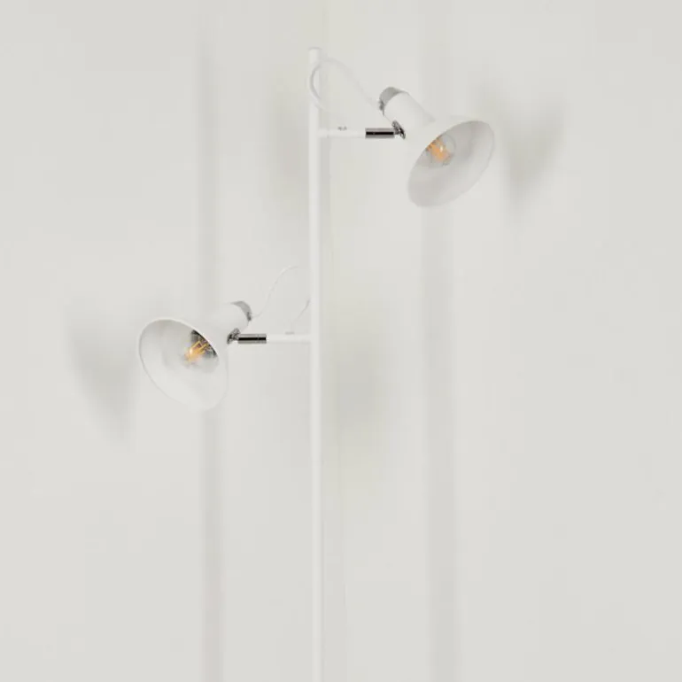 Lampadaire Vouzy Blanc, 2 lumières