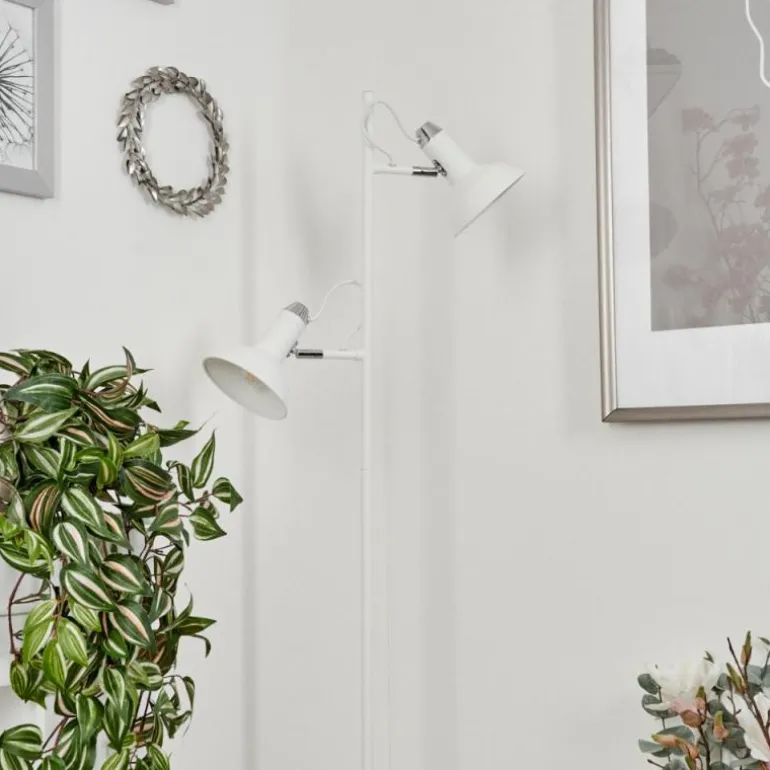 Lampadaire Vouzy Blanc, 2 lumières