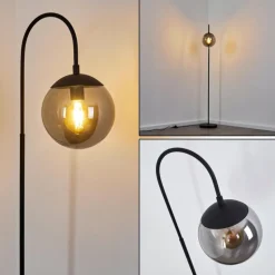 Lampadaire Agropoli Noir, 1 lumière