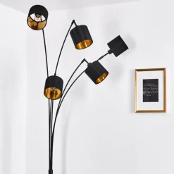 Lampadaire Alsen Noir, 5 lumières