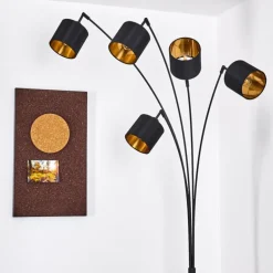 Lampadaire Alsen Noir, 5 lumières