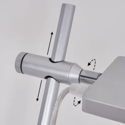 Lampadaire Anneau LED Argenté, 1 lumière