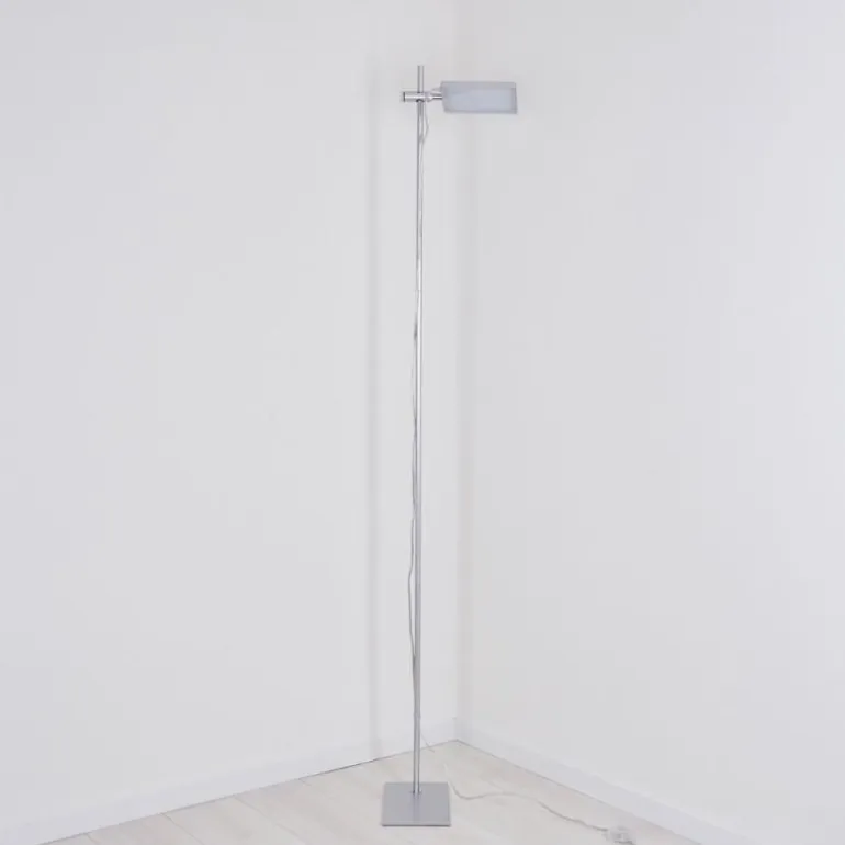 Lampadaire Anneau LED Argenté, 1 lumière