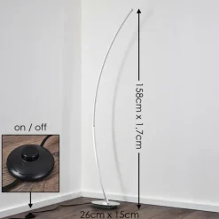 Lampadaire Antares LED Chrome, 1 lumière