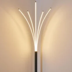 Lampadaire Bakersfield LED Noir, Blanc, 1 lumière
