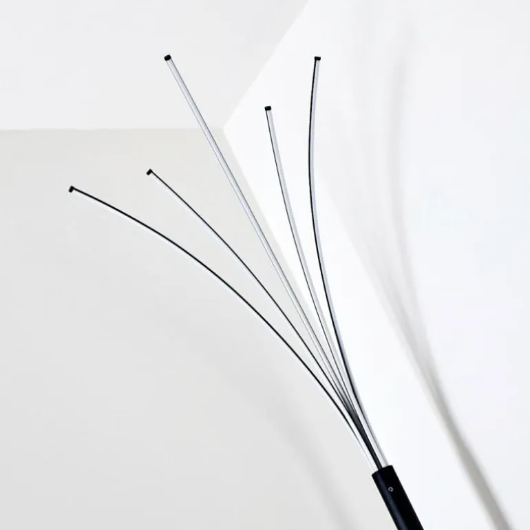 Lampadaire Bakersfield LED Noir, Blanc, 1 lumière