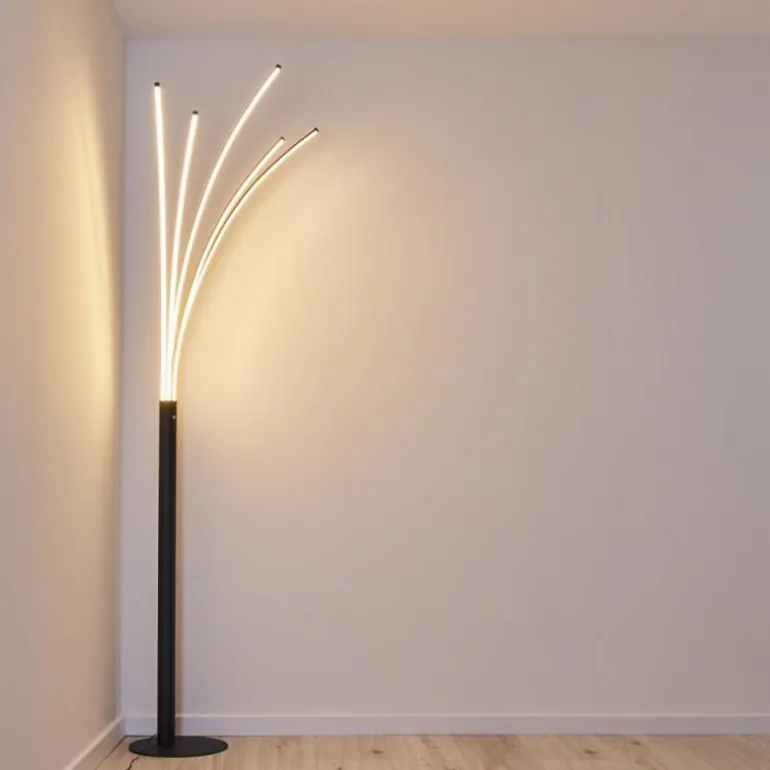Lampadaire Bakersfield LED Noir, Blanc, 1 lumière