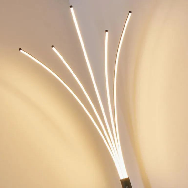 Lampadaire Bakersfield LED Noir, Blanc, 1 lumière