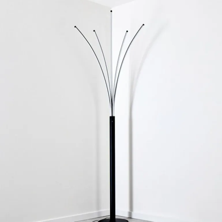 Lampadaire Bakersfield LED Noir, Blanc, 1 lumière