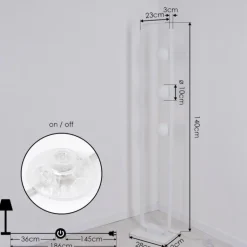 Lampadaire Beland Blanc, 3 lumières